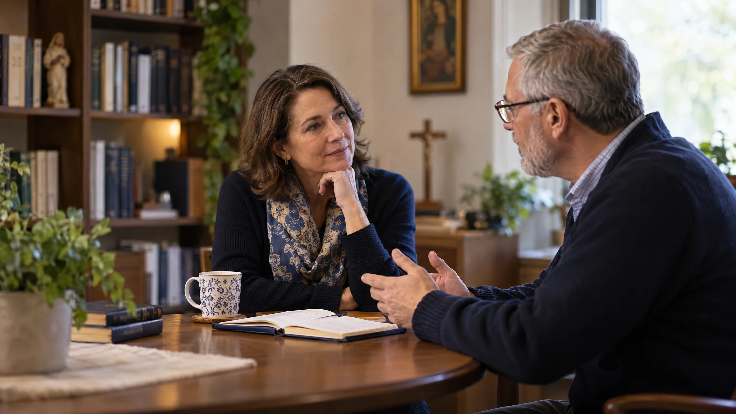 A thoughtful parish conversation around an open journal